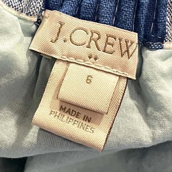 J.Crew Women's Blue Plaid Flannel Casual Cotton Linen Mini Skirt, Sz 6 - Picture 3 of 3